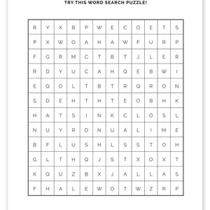 Bathroom Wordsearch Funny Poster Bathroom Decoration Print Picture Wall Art Toilet Restroom Home Decor A4/A3 Framed / Unframed
