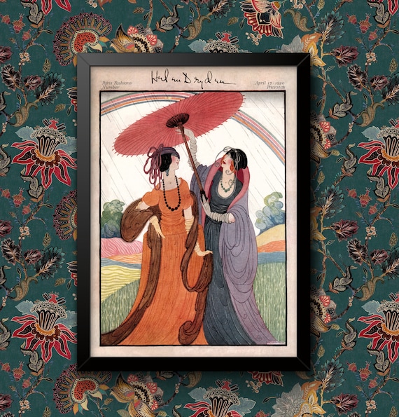 Vintage Wall Art Poster - Helen Dryden 1920s Fashion Print, Framed or Unframed, Home Decor, Multiple Sizes