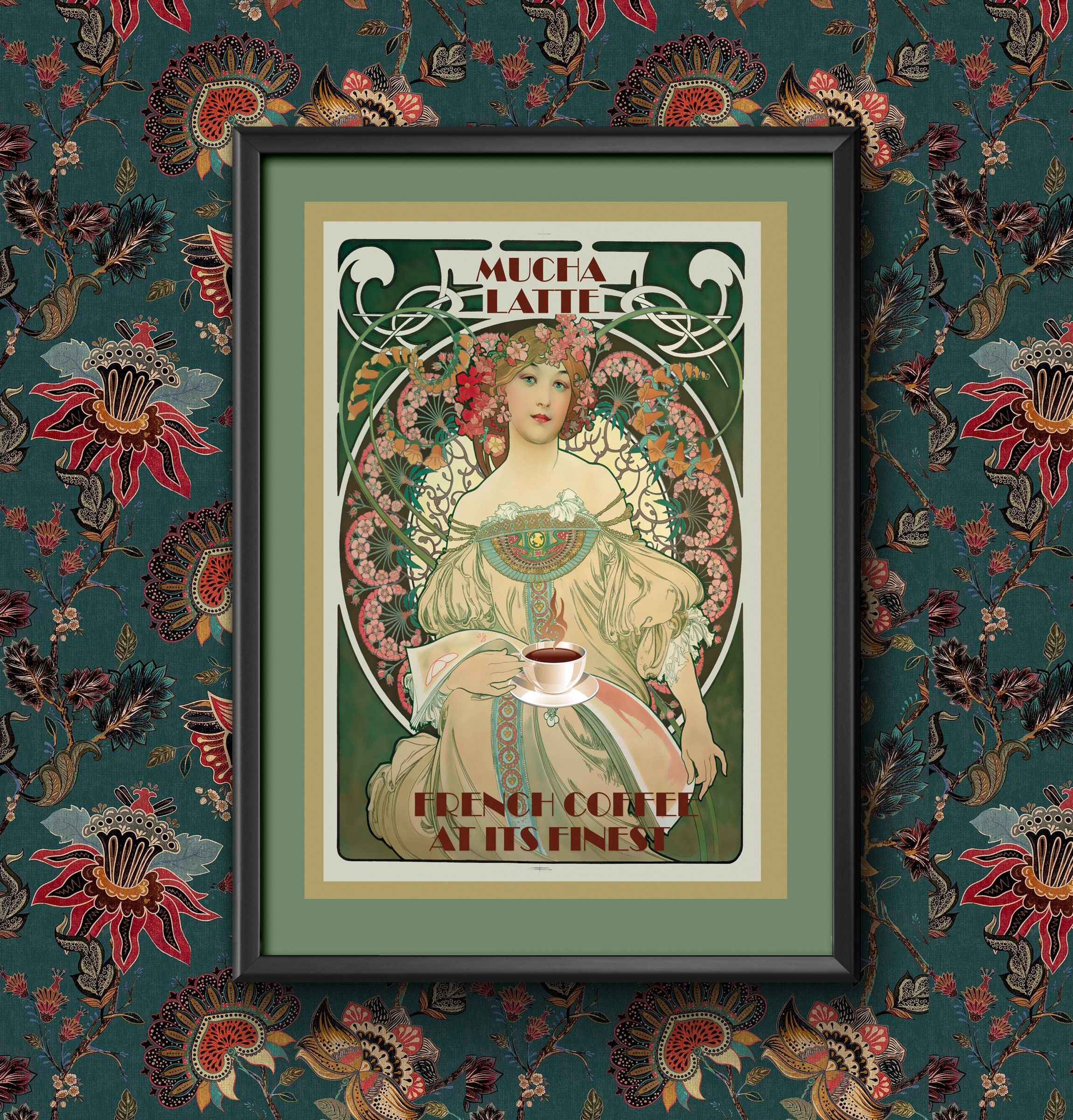Affiche Vintage Mucha - Job Par Mucha - Poster Décoration Murale A3+ (32 X 45 Cm) Pour Embellir