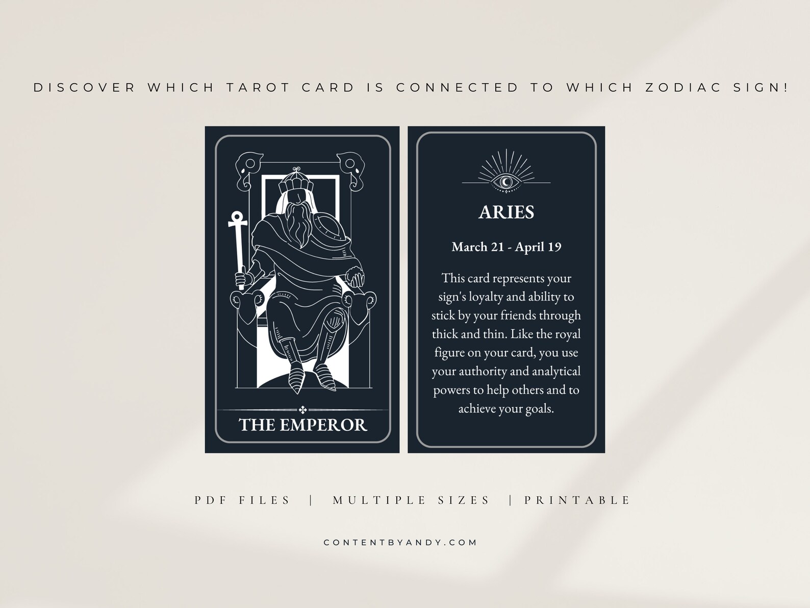 Printable Tarot Cards With Their Associated Zodiac Signs Digital Zodiac