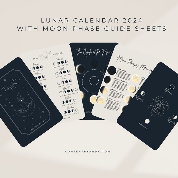 Moon Calendar Etsy