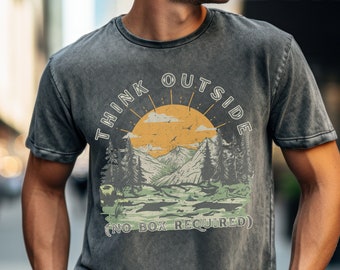 Mens Hiking Shirt Aesthetic Clothing Gorpcore Glamping Outdoorsy Shirt Van Life Camper Van Sprinter Van Shirt Camp Life Mens Camping Shirt