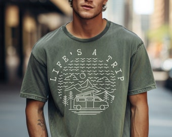 Van life Shirt For Men Van Life Mens Shirts Adventure Shirt Camping Shirt Road Trip Shirt Campervan Shirt Hiking Shirt Van Life Tshirt Mens