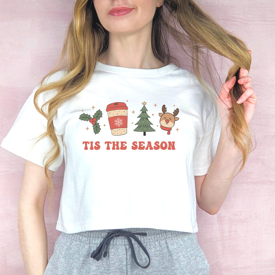 Women's Christmas T-Shirt – Tis The Season Holiday Tee, Short Sleeve, Casual