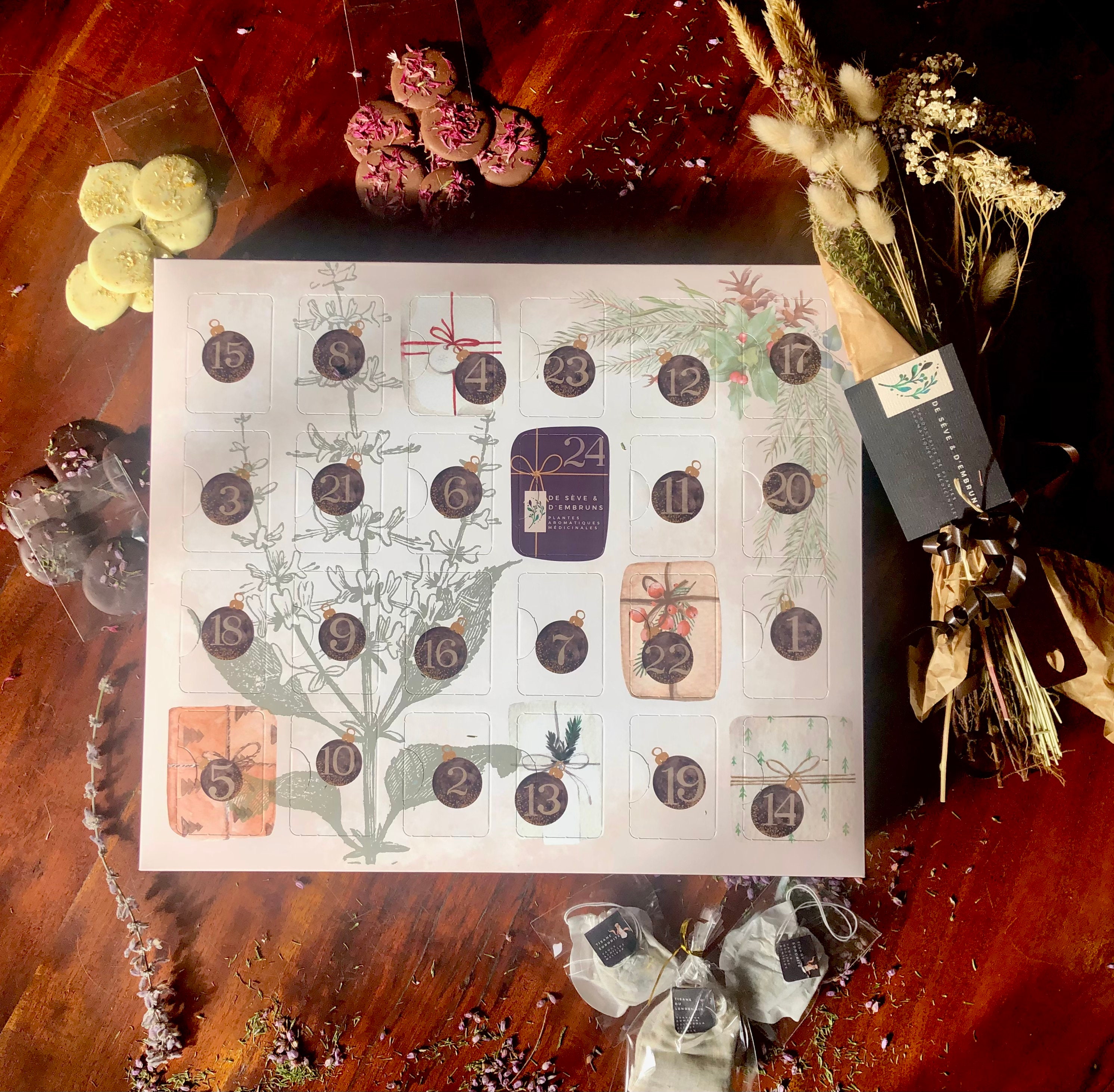 Advent Calendar Herbal Teas and Chocolates With Medicinal Etsy Australia