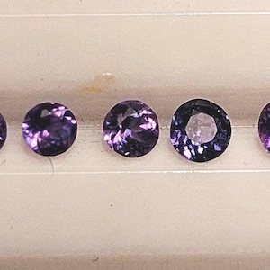 Certified Natural Alexandrite Color Change gem , Round shape, Rare gemstone for Jewelry Making,