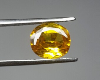 画材 Sapphire Genuine Coarse Oval Yellow Sapphire Color Facet Stone Replica, Jewelry Making