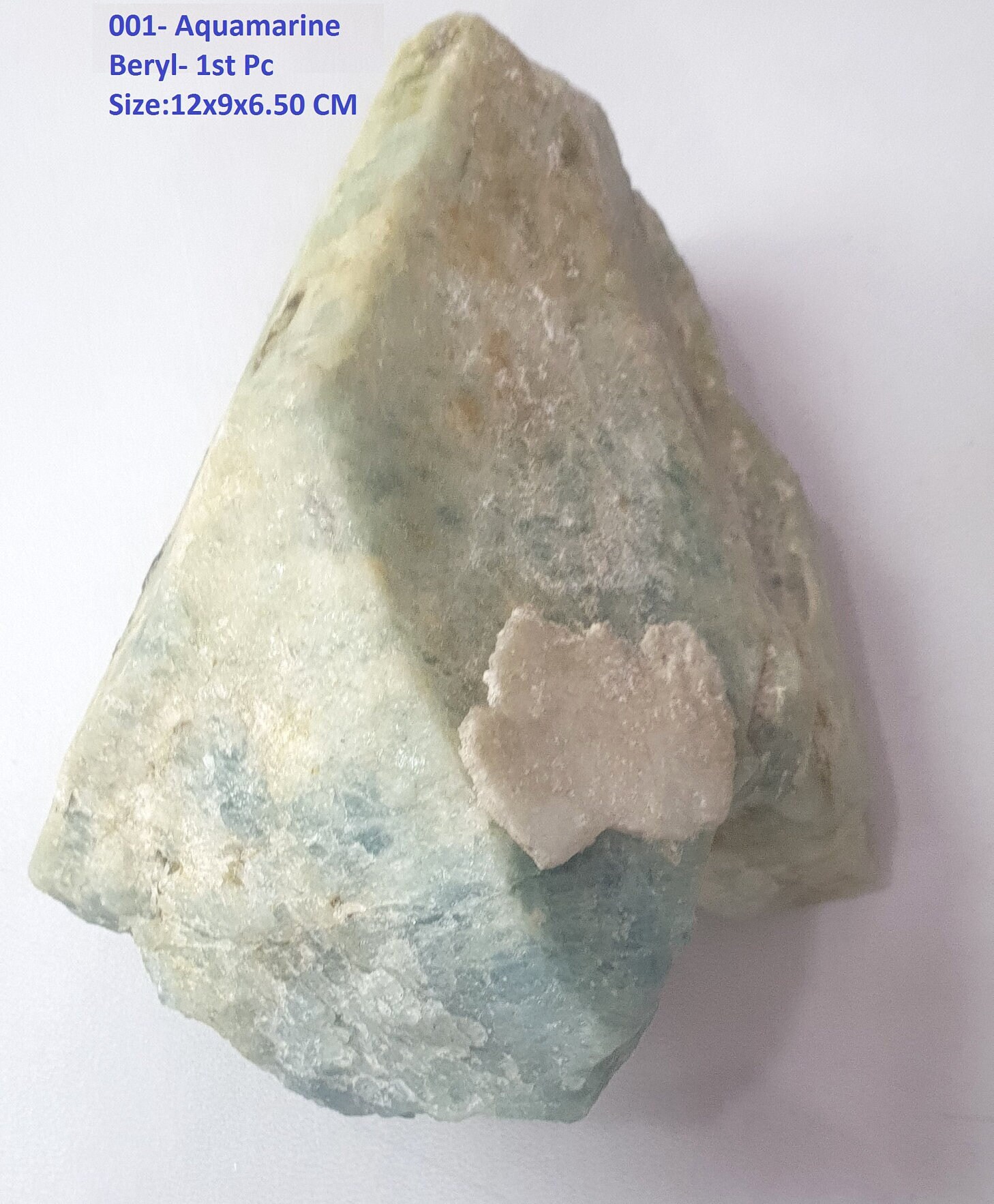 Natural Aquamarine Beryl Rough, Collector Crystal, Large Mineral ...