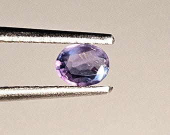 Natural Color Change Alexandrite Gemstone: Oval Faceted Rare Gem (4.38 x 3.35 mm)