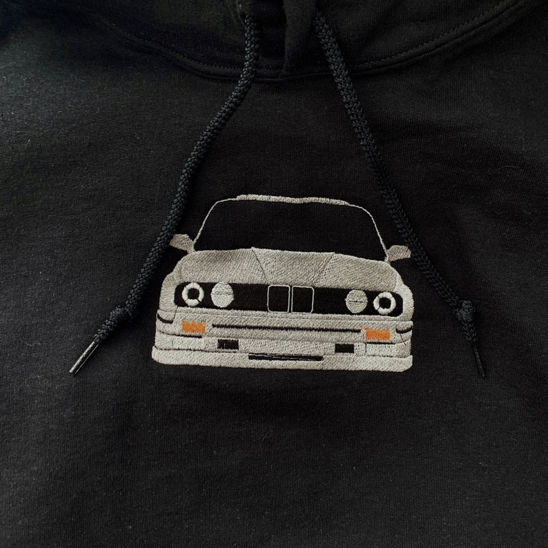 Custom Car Embroidered Hoodie Embroidered Car Sweater Etsy