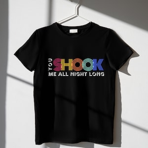 You shook me all night long, Rock Design, T-Shirt, Instant download, Digital File, Colorful, Rock Phrase, PDF, SVG, PNG, Print on anything