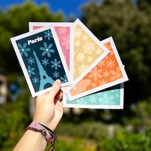 5 cartes postales vintage Valydays
