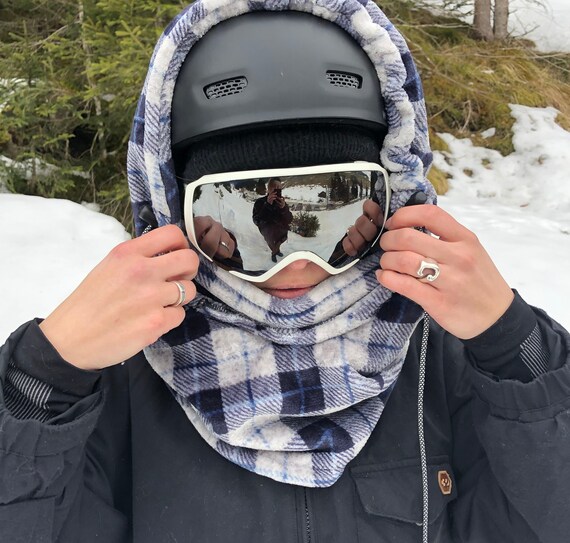 Bonnet crocheté à la main masque de ski à capuche masque de ski sur le  casque masque de ski super volumineux capuche à capuche cagoule 1041 -   France