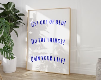 Arte de pared retro, impresión artística con citas, impresión con marco retro, arte de pared moderno, impresión de cuadros, decoración de dormitorio, arte de pared estético, impresión digital, paquete