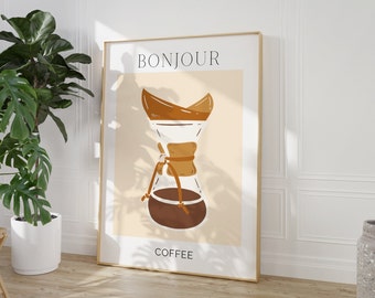 Café filtrado rústico Póster