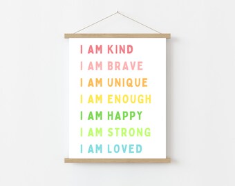 Salud mental para niños, cartel de confianza en discapacidad, cartel de sala de juegos, cartel de niños con TDAH, cartel de autismo, impresión de confianza en discapacidad, terapia para niños