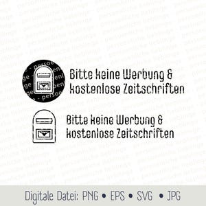 No advertising & newspapers mailbox sticker plotter file Cricut Silhouette plotter digital file EPS SVG PNG vector illustration
