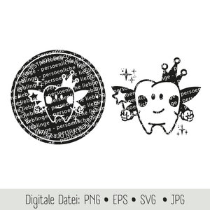 Zahnfee Zahn Fee Kinder Kindheit Gesundheit Plotterdatei Cricut Silhouette Plotter Digitale Datei EPS SVG PNG Vektor Illustration