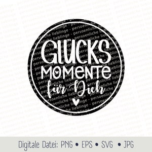 Momenten van geluk - Geschenken - Cadeaukaartjes - Plotterbestand Cricut Silhouet Plotter Digitaal Bestand EPS SVG PNG Vector Illustratie