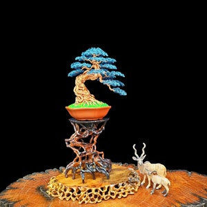 Copper wire bonsai tree, Home Deco, bonsai tree art, tree of life, wire tree sculpture, desk decor, bonsai tree, bookcase decor