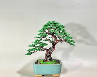 Copper wire bonsai tree, Home Deco, wire tree sculpture, tree of life, desk decor, bonsai tree, bookcase decor, gift for him