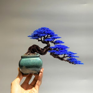 Copper wire bonsai tree, wire tree sculpture, tree of life, desk decor, bonsai tree, bookcase decor, Anniversary Gift, Home Decor