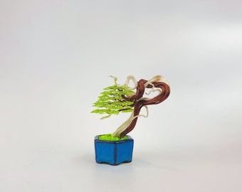 Mini bonsai sculpture, Copper wire bonsai tree, wire tree sculpture, Japanese art, Mother Day gift, Father day gift daughter, bonsai tree