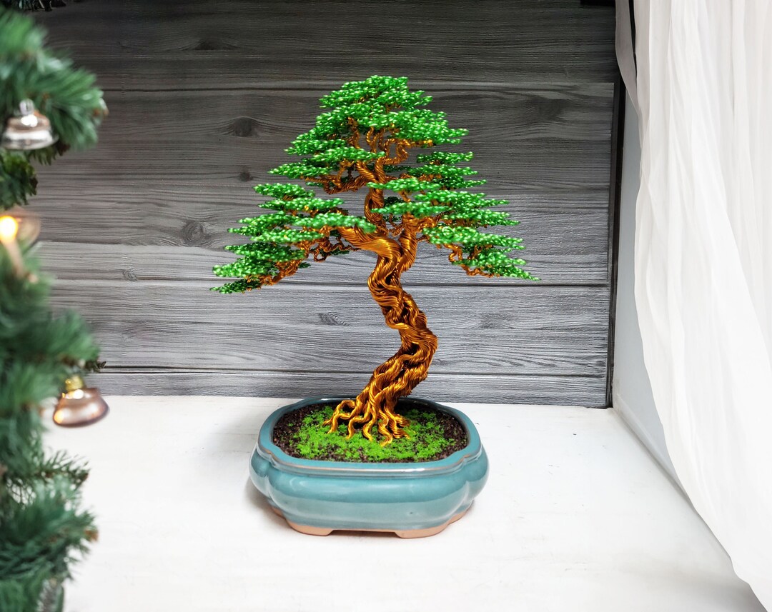Copper Wire Bonsai Tree Wire Tree Sculpture Tree of Life Etsy