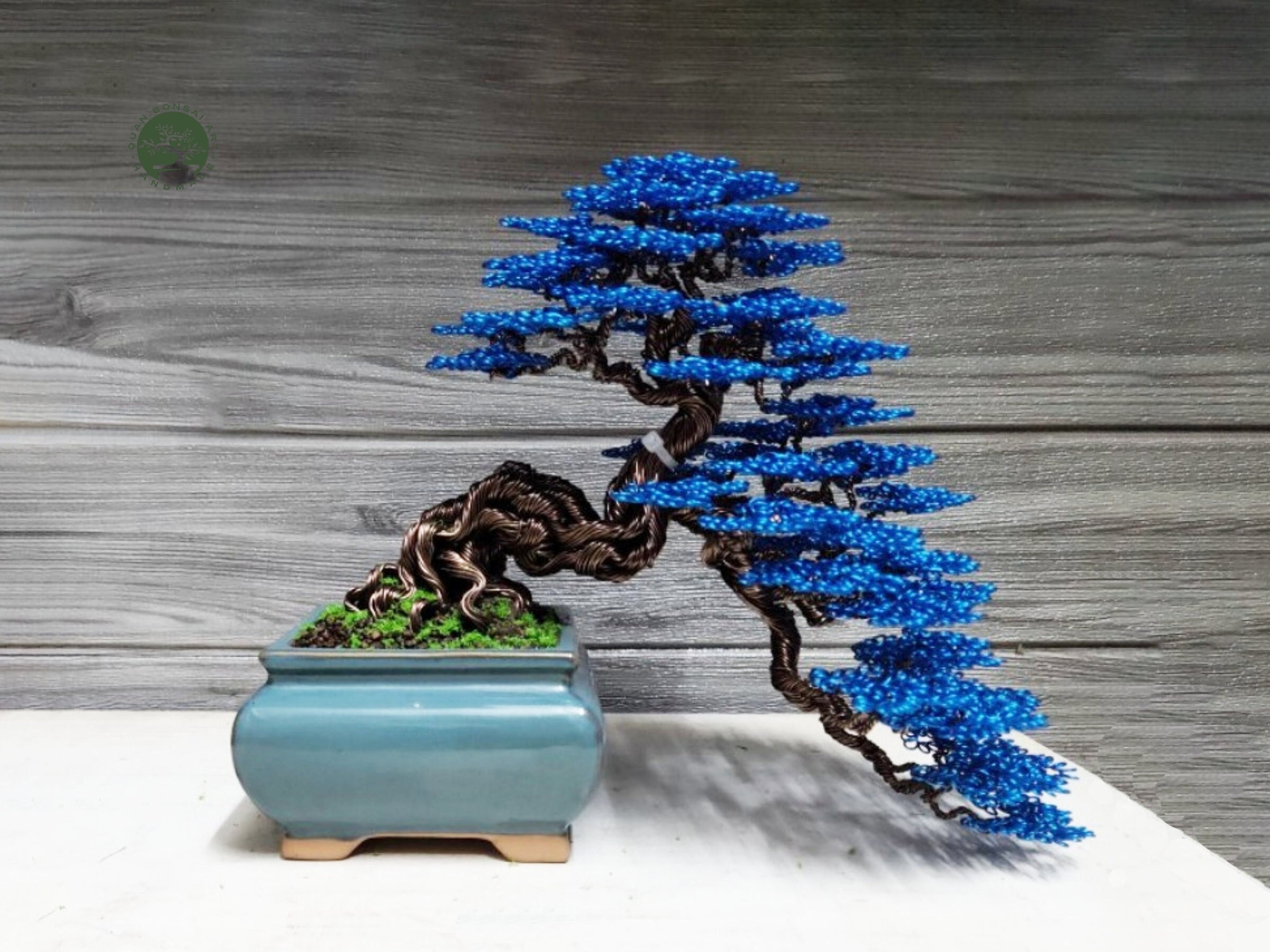 Wire bonsai tree, wire sculpture, unique birthday gift, anniversary gift, table decoration, Decorate the bookshelf, deco the living room