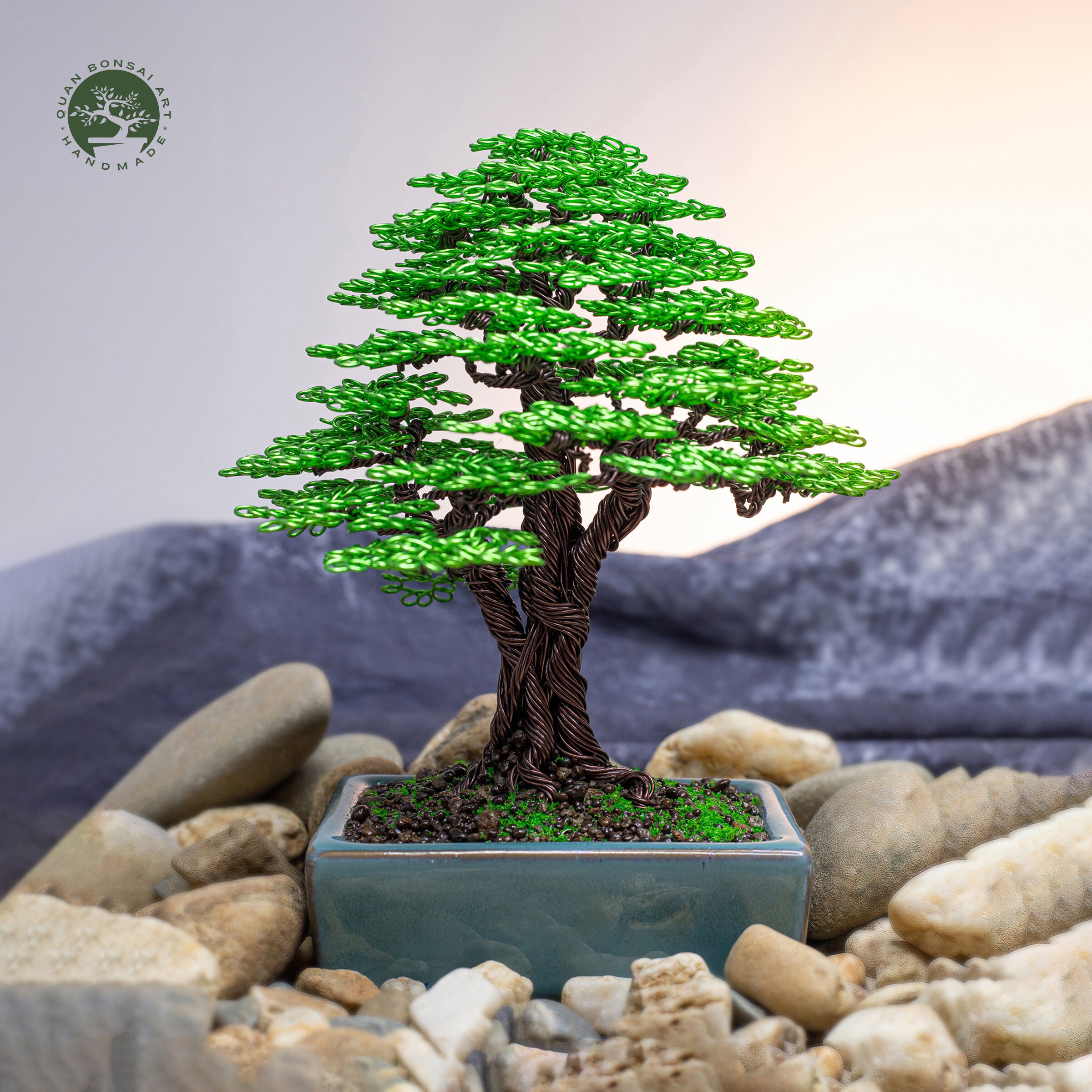 Father Day Gift Daughter Copper Wire Bonsai Tree Wire Tree Sculpture Tree of Life Home Decor