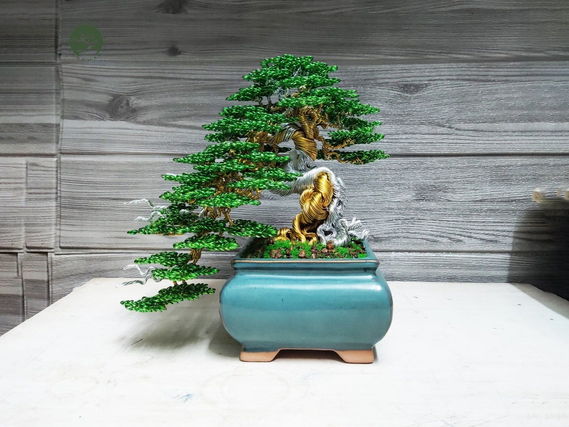 Wire Bonsai Tree Sculpture Old Bonsai Tree With Driftwood Etsy