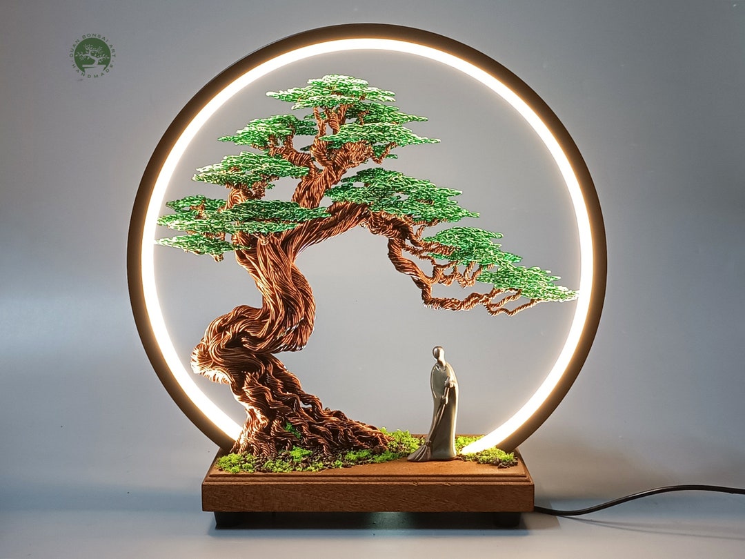 Wire Bonsai Tree With LED Lights, up to 35cm High, Suitable for Home