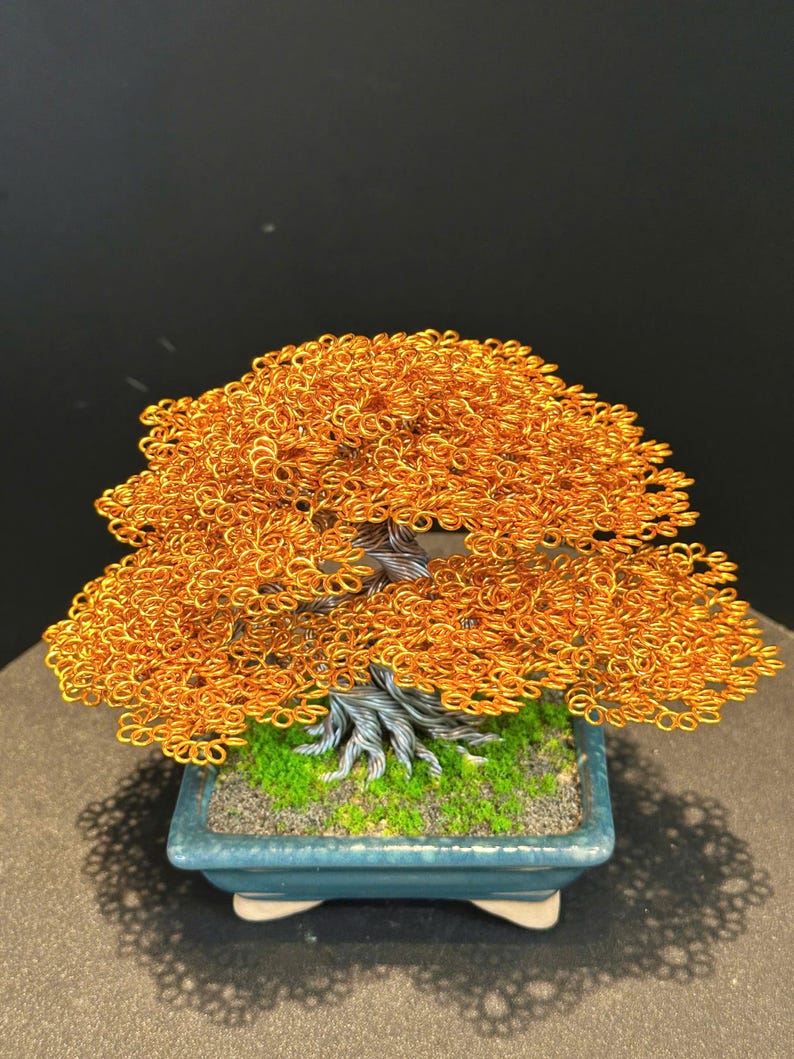 Copper Wire Bonsai Tree Sculpture | Handmade Wire Tree Art | Unique ...