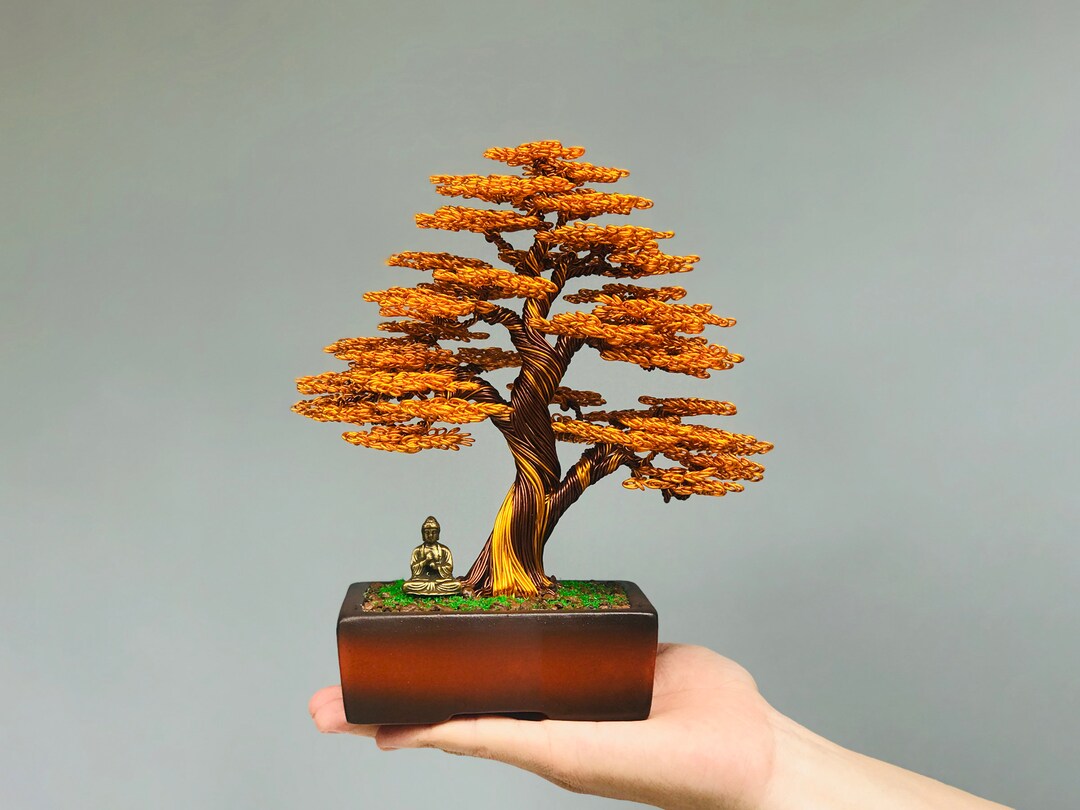 Copper Wire Bonsai Tree Wire Tree Sculpture Tree of Life Etsy