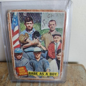 Carte de baseball spéciale Babe Ruth Topps vintage 1962 rétro
