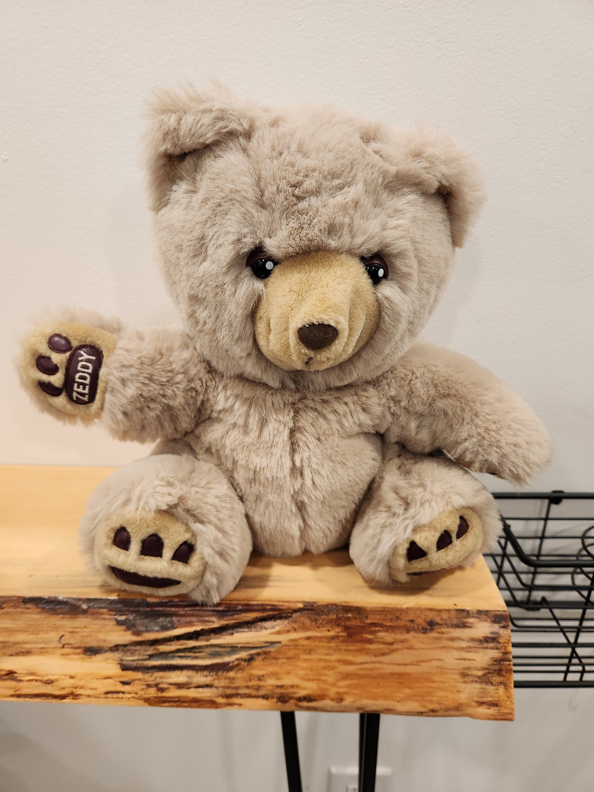 VINTAGE 1980s Zeddy the Zellers Mascot Bear Plushie Toy Stuffed