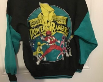 Vintage 1994 Mighty Morphin Power Rangers Varsity Style Jacket Retro sz 8