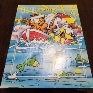 Vintage 1978 Garfield 100 pièces puzzle de 100 pièces, idée cadeau dessin animé rétro