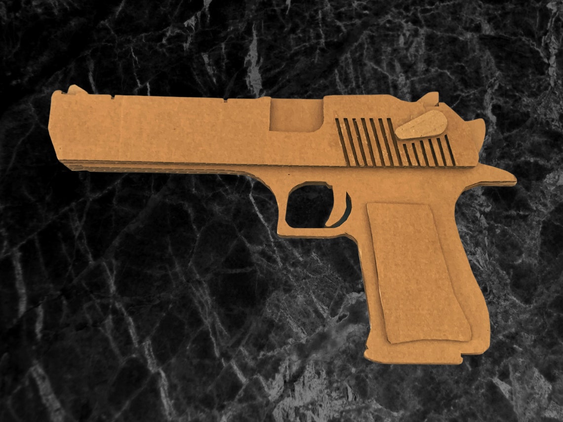 Cardboard Pistol, Digital Files Only, Cardboard Template, Kids Craft Cardboard Pistol, Digital Files Only, Cardboard Template, Kids Craft