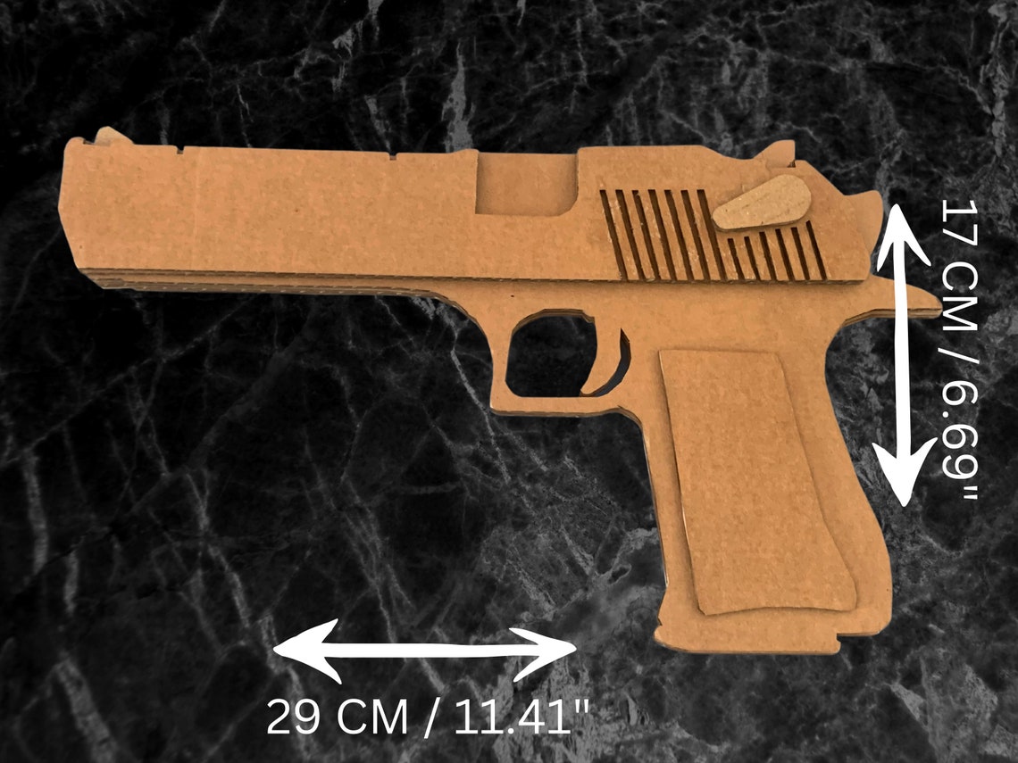 Cardboard Pistol, Digital Files Only, Cardboard Template, Kids Craft Cardboard Pistol, Digital Files Only, Cardboard Template, Kids Craft