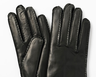 Emese women&#39;s rabbit fur lined Italian hairsheep nappa glove