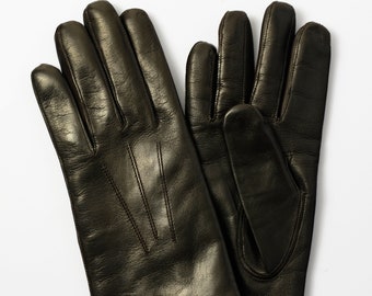 Edmond Herren Handschuhe aus italienischem Haarschaf Nappaleder, Futter aus 100% Merinowolle