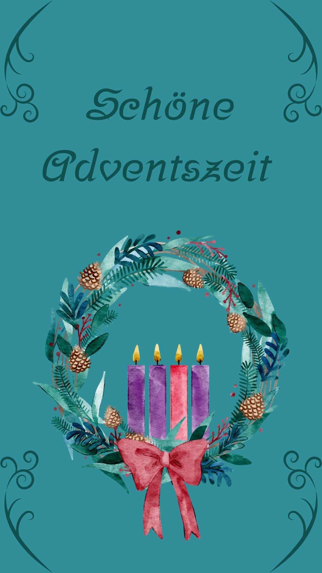 Digitale Schöne Adventszeit Grüße Vorlage Elektronische Etsy