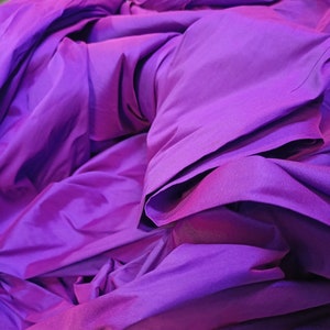 Deep Purple Silk Taffeta Fabric: Bridal Gown Material