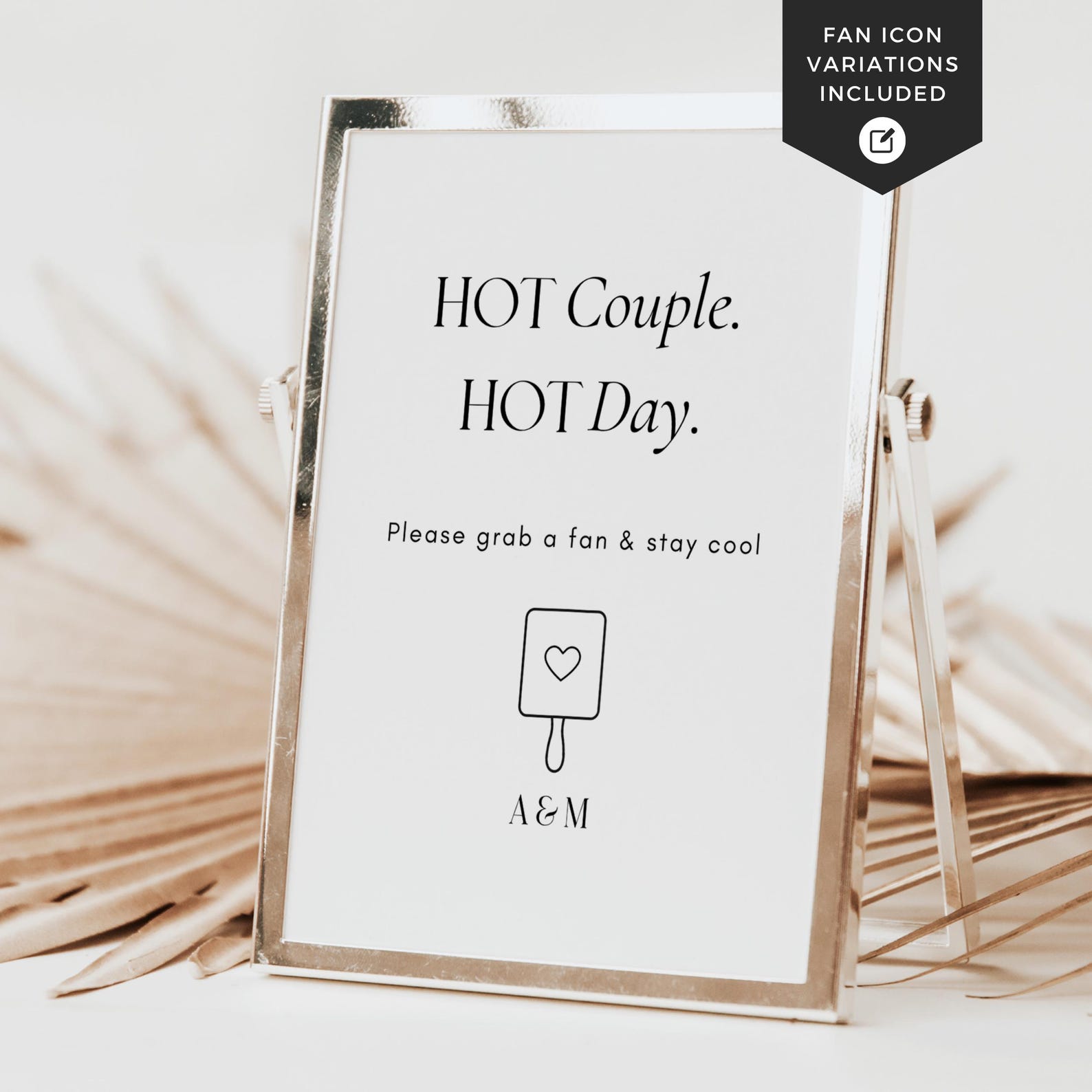 Modern Wedding Fan Sign Template, Funny Wedding Sign Fan Station Canva ...