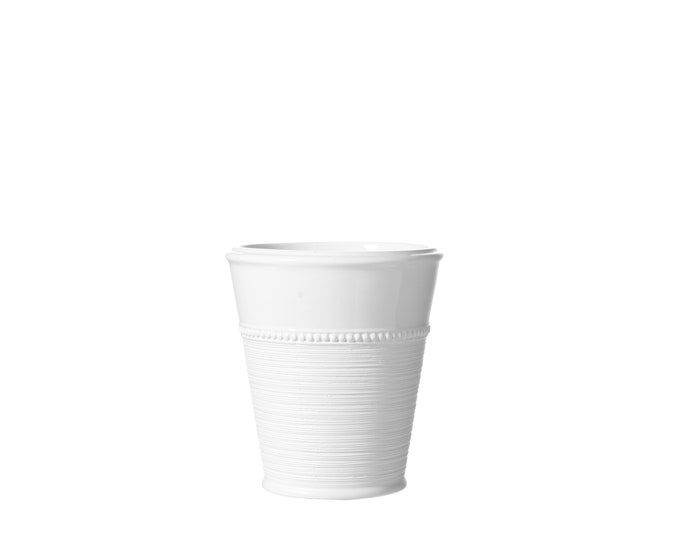 White ribbed ceramic plant pot 14 cm | Ceramic Planter | House Plant Pot | Minimalist | Indoor Planters | Home Decor | Gifts | Scandinavian