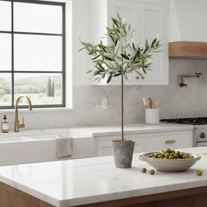 Mediterranean Vibes: Ultra Realistic Artificial Olive Tree | Home Decor | 73cm Tree in Pot