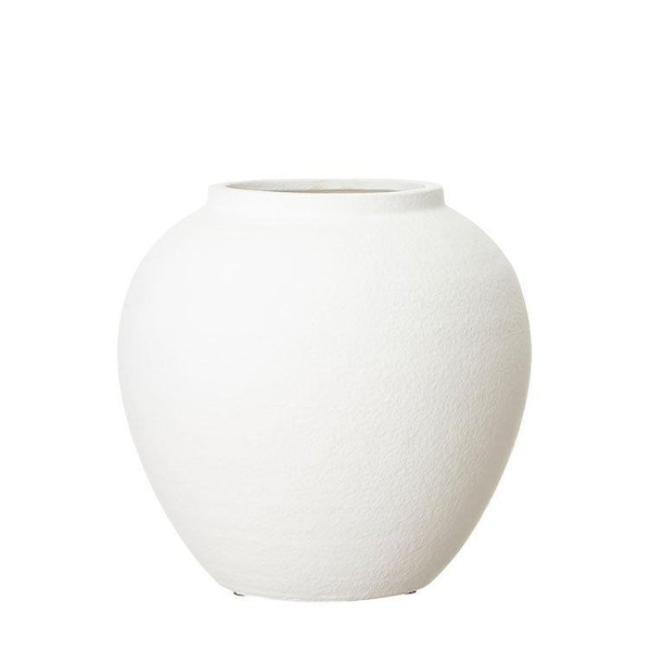 Scandinavian White Large Ceramic Plant Pot - Modern Home Decor and Housewarming Gift