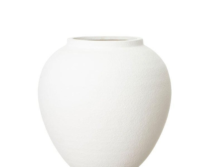 Scandinavian White Large Ceramic Plant Pot - Modern Home Decor and Housewarming Gift