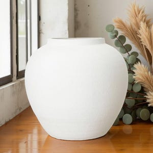 White Large Plant Pot 32cm | Ceramic Plant Pot | Modern Plant Pot | Scandinavian | White Ceramic | Modern |Home Decor |House